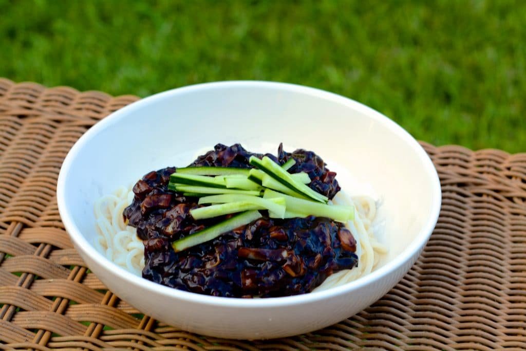 korean spicy black bean noodles