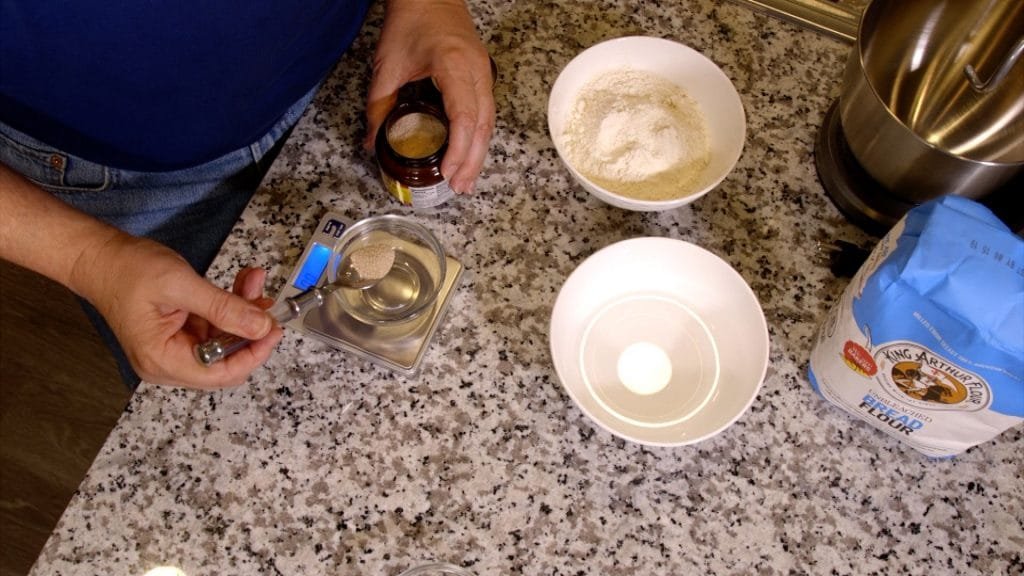 Weigh your Pizza Dough Ingredients 