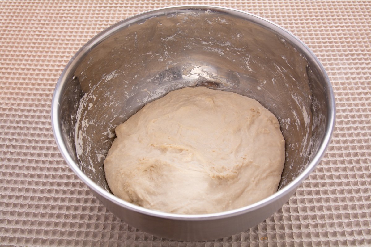 poolish dough after first rise