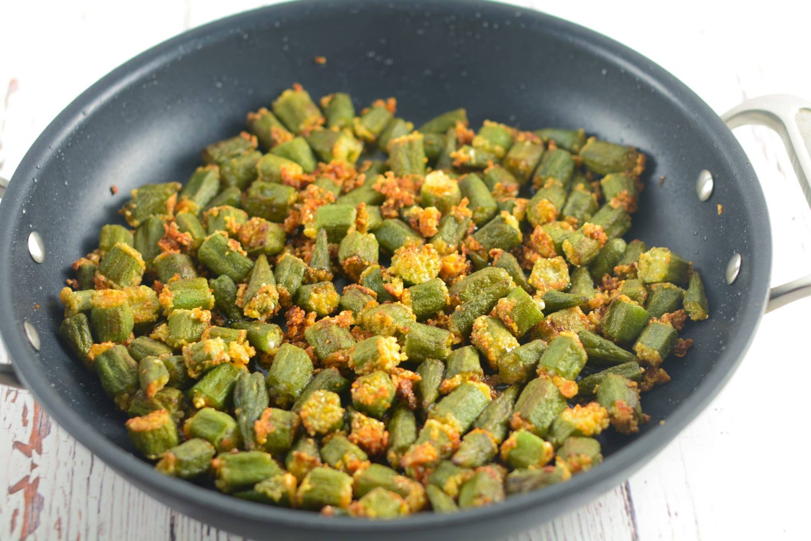 okra fried recipe crunchy