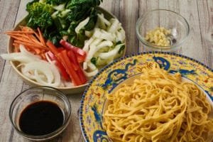Veggie Chow Mien Ingredients