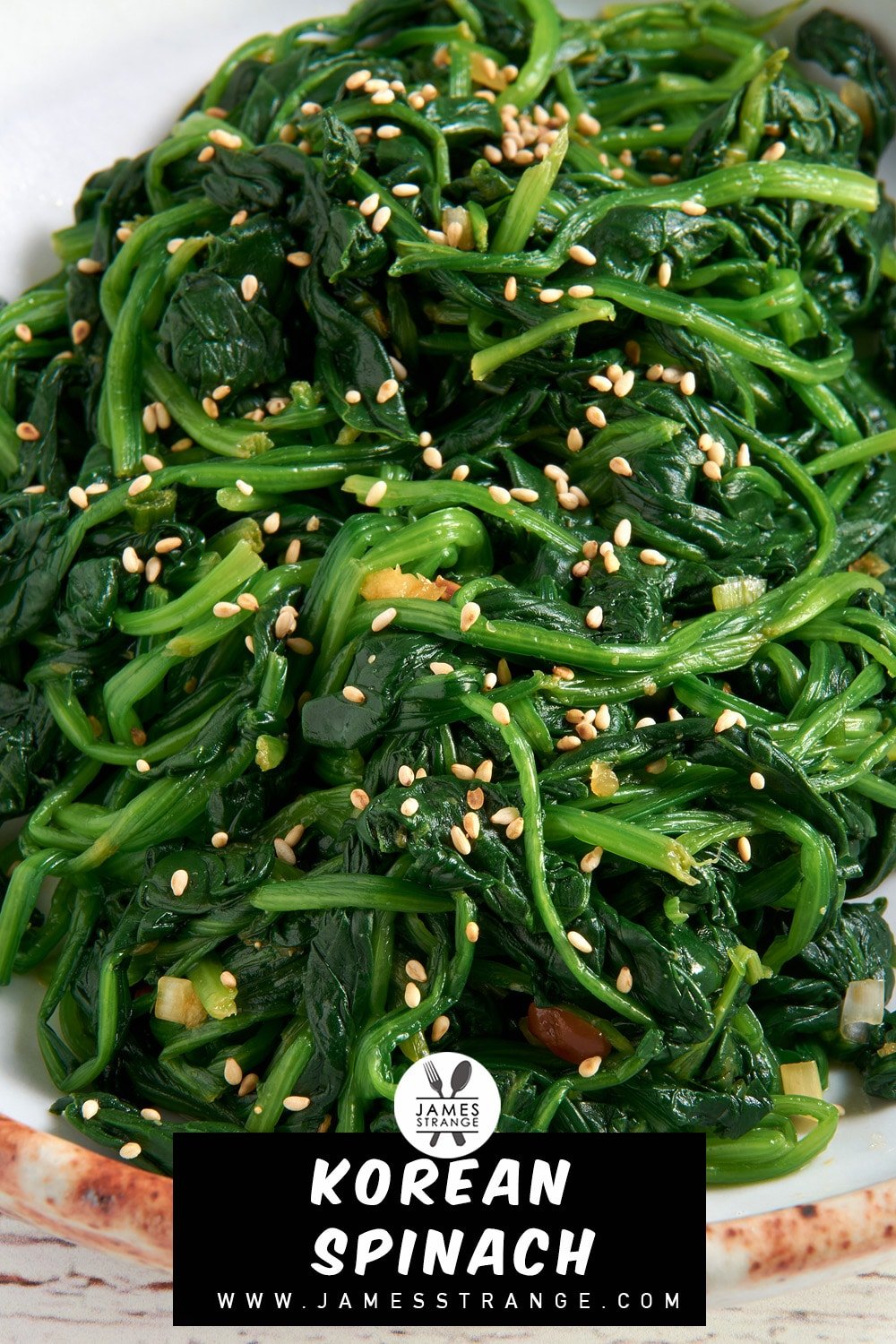 Korean spinach side dish 🥢 - James Strange