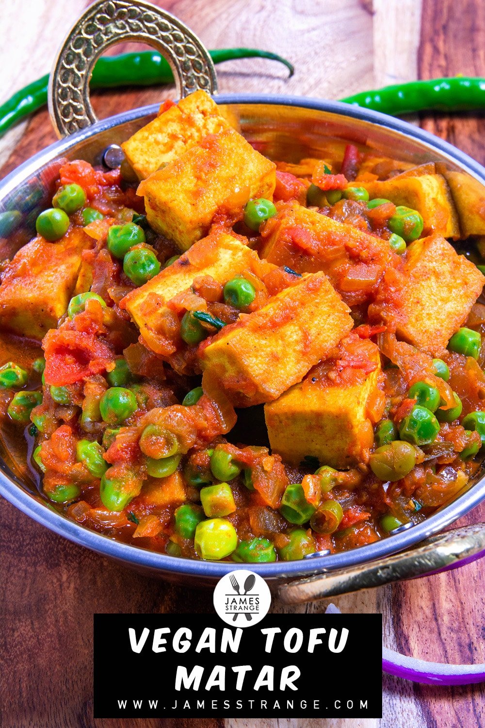 Vegan tofu matar recipe 🍛 - James Strange