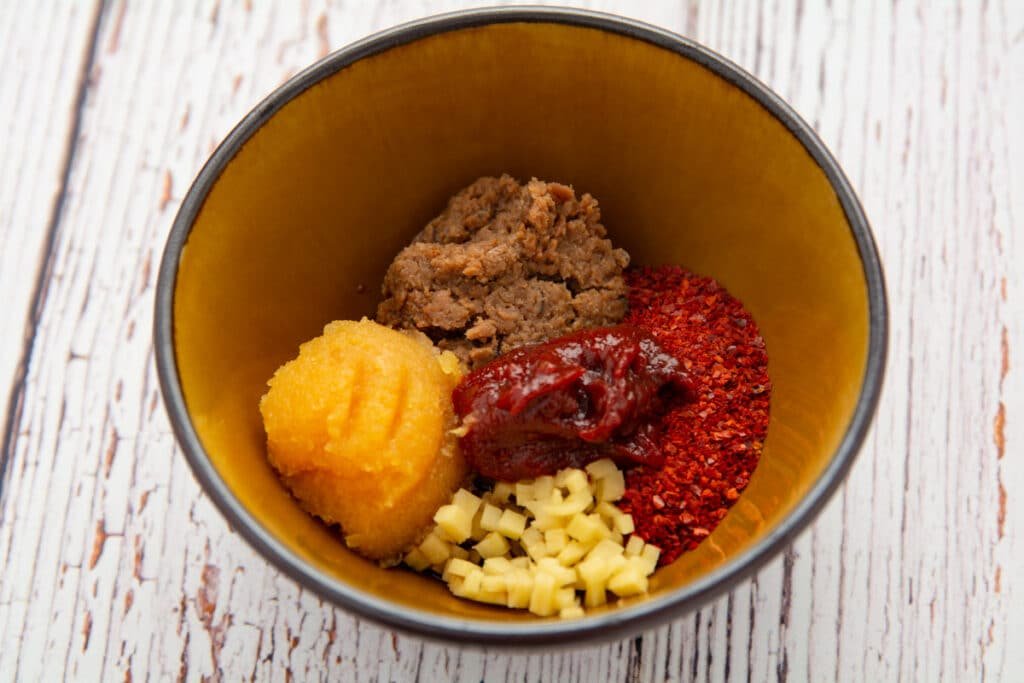 Seasoning mix ingredients in a bowl