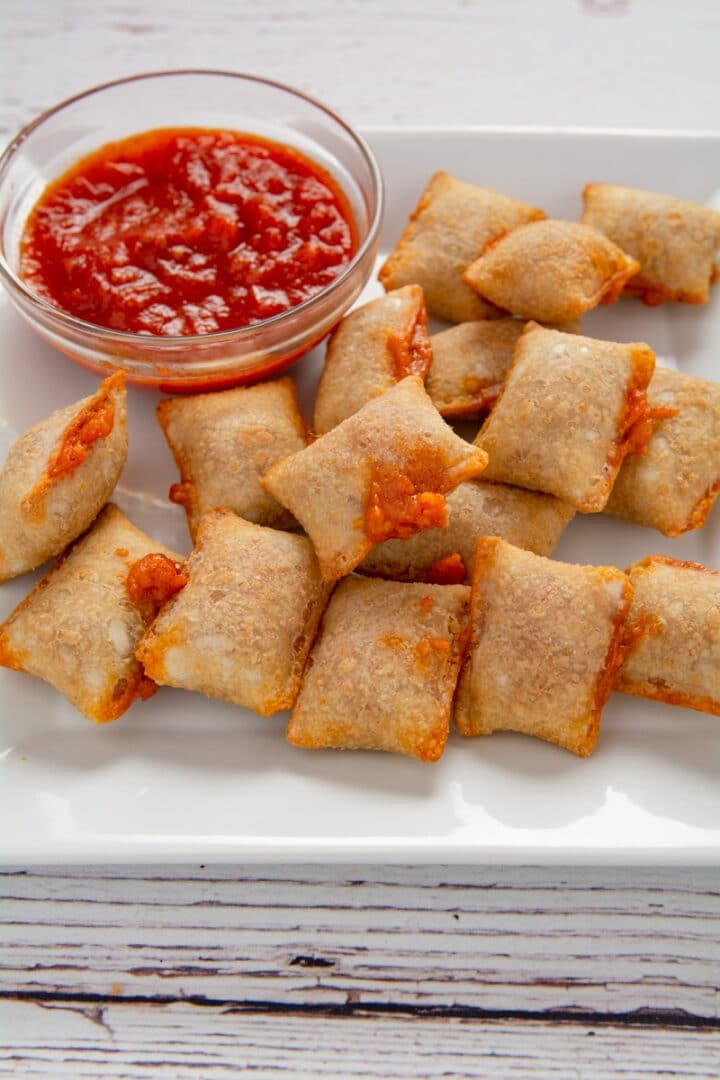 Crispy air fryer Totino's pizza rolls no blowouts James Strange