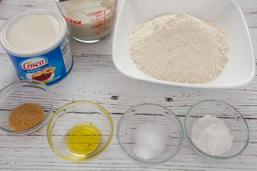 Biscuit ingredients on a table
