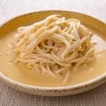 Plate of keto fettuccine alfredo on a table