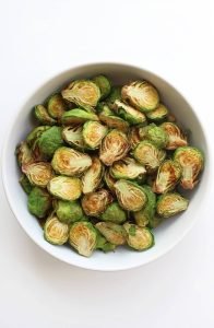 Cooked sprouts in a bowl