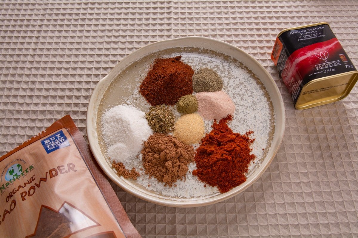 Spices on a plate