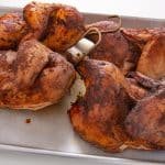Cooked chicken on a tray