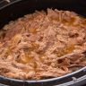 Finished pulled pork in a crockpot